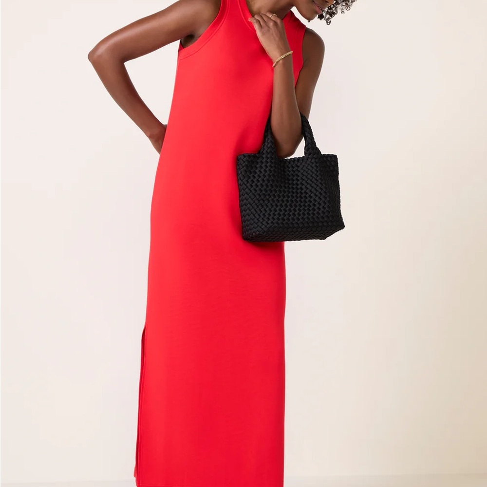 SPANX Vibrant Red AirEssentials Front Racer Maxi Dress